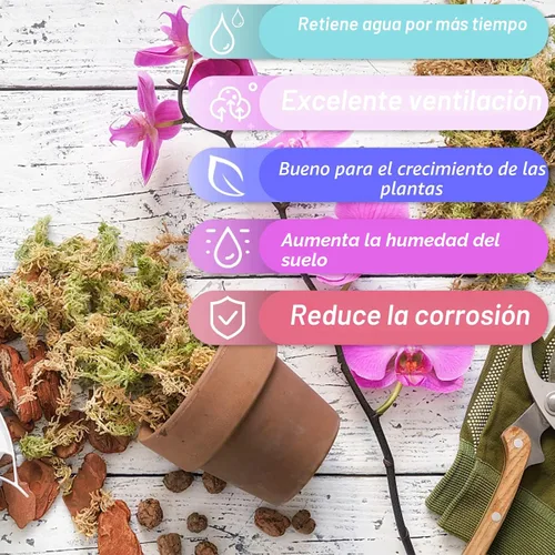 Vista 3 de Halatool Musgo de esfagnum de 3.6 onzas para plantas, musgo de orquídea