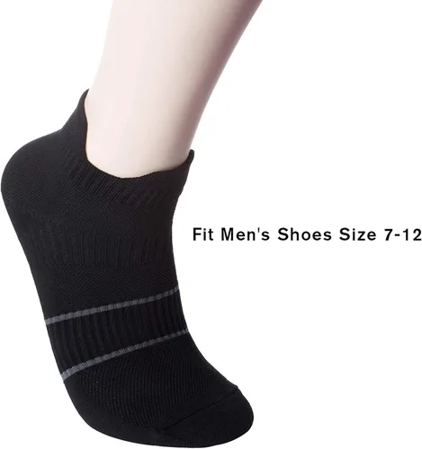 Vista 2 de Calcetines deportivos de algodón de secado rápido para hombre con control de olores y de corte bajo