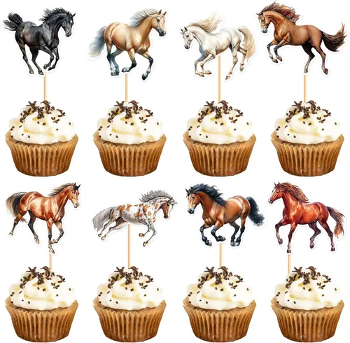 Vista 19 de Ercadio Paquete de 25 adornos para magdalenas de gatos, palillos para tartas de gatos negros, selecciones de cupcakes de animales, decoraciones