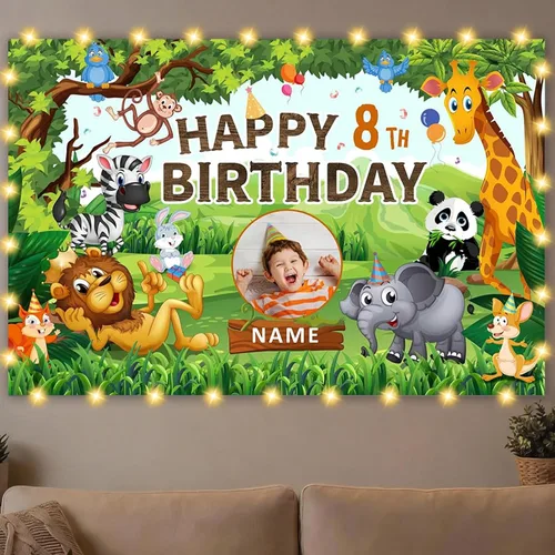 Vista 11 de Dicodes Decoraciones de cumpleaños de unicornio personalizadas para niñas, pancarta de cumpleaños de unicornio, decoración de cumpleaños de princesa