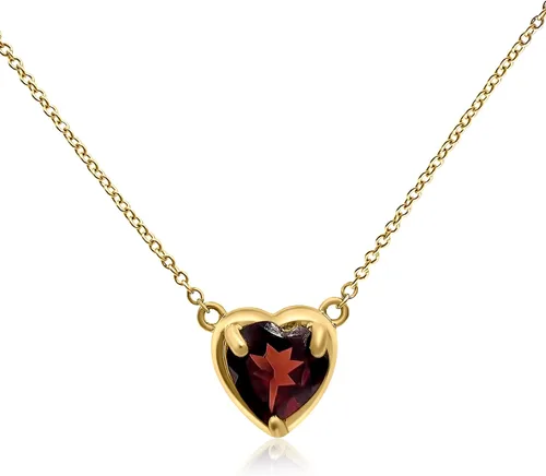 Vista 7 de 18K Solid Yellow Gold Genuine Gemstone Choker Necklace, 15 inches Chain Pendant Dainty Necklace gift for her