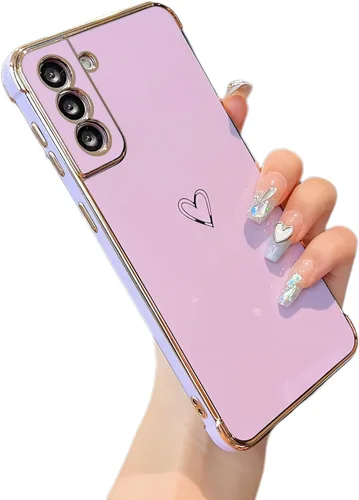 Vista 87 de ZTOFERA Funda diseñada para Google Pixel 7a, bonito diseño de corazones de amor con borde chapado y protección de lente de cámara, para Google Pixel