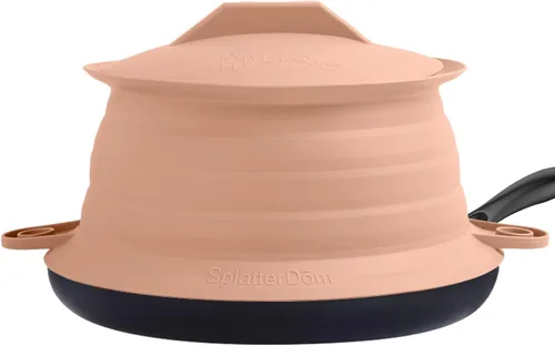 Vista 45 de L.I.Q - Protector de salpicaduras de silicona, se adapta a macetas de 8 y 10 pulgadas (20 y 9.8 in), apto para microondas y duradero, incluye tapa