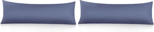Vista 21 de Leeden - Funda de almohada de algodón para el cuerpo de 800 hilos, ultrasuave y transpirable para adultos, cierre de sobre, 21 x 54 pulgadas