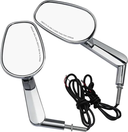 Vista 3 de Espejos retrovisores LED intermitentes aptos para Harley Davidson VROD V-Rod VRSCF cromo