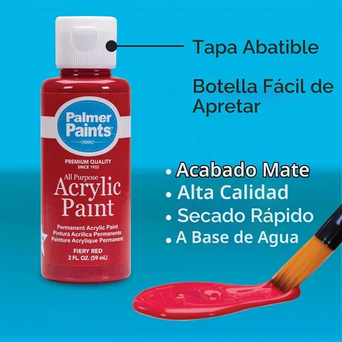Vista 5 de Palmer - Juego de pintura acrílica de 16 colores, 2 onzas, selección de colores perfecta