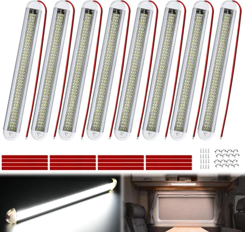 Vista 13 de Nilight 2 luces LED para interiores de 12.5 pulgadas, 10 W, 96 LED, 3 colores regulables (3100 K-6500 K) con función de memoria, luces de techo de 3