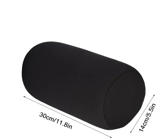 Vista 6 de Cómoda tela y microperlas de espuma, almohada de cuello de forma cómoda, almohada de espuma viscoelástica para el cuello, funda lavable para cama