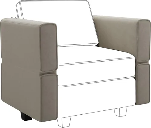 Vista 41 de Belffin - Sofá modular de terciopelo con asientos de almacenamiento, sofá de 3 plazas para sala de estar, color negro