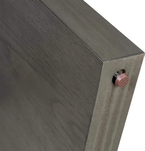 Vista 9 de Merax Juego de comedor retro de 7 piezas para 6, mesa rectangular de madera de goma con base de caballete diseñada y 6 sillas tapizadas para comedor