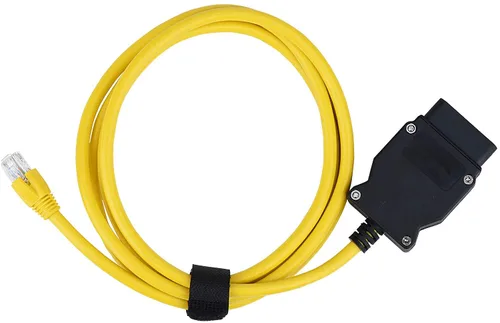 Vista 5 de Enet OBD2 Cable RJ45, Ethernet 6.6 pies/2M Cable RJ45 Ethernet Conector Herramientas a OBDII Cable de interfaz de coche Codificación de diagnóstico