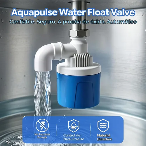 Vista 6 de Válvula de flotador de pulso de agua de entrada superior Aquapulse de 1/2 pulgada, sistema automático de control de nivel de agua, mini válvulas