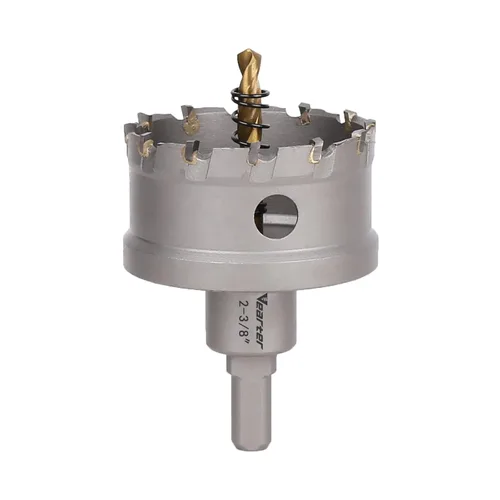 Vista 23 de Sierra perforadora de carburo de 1-1/2 pulgadas (1.496 in) para metal duro, cortador de agujeros con punta de carburo de tungsteno con broca piloto