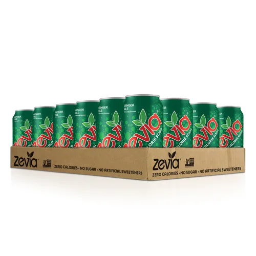 Vista 3 de Zevia Zero Calorie Ginger Ale - Latas de soda (paquete de 24 de 12 onzas + 12 paquetes de 16 onzas)