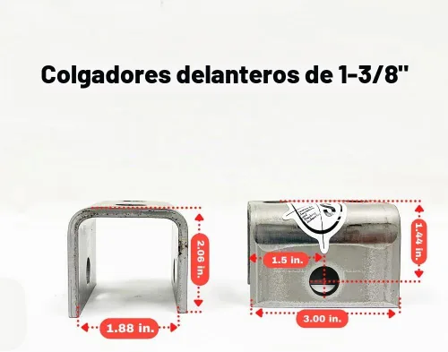 Vista 4 de SOUTHWEST WHEEL Kit de suspensión de eje de remolque de 3,500 libras, incluye muelles de hoja, suspensión y kit de pernos en U