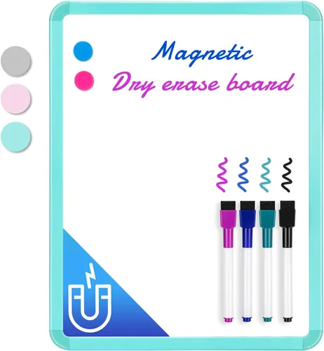 Vista 16 de VUSIGN Pizarra blanca pequeña de borrado en seco, pizarra blanca de 11 x 14 pulgadas para niños, estudiantes, nevera, casillero, mini pizarra
