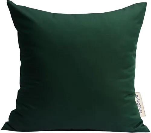 Vista 24 de TangDepot Fundas de almohada sólidas de seda sintética duradera, fundas de almohada cuadradas decorativas, fundas de almohada para interiores y Azul