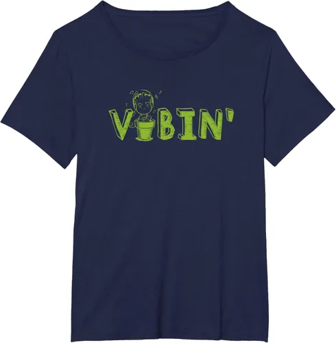 Vista 16 de Marvel Groot Vibin' Headphones Guardians of the Galaxy Camiseta, Negro