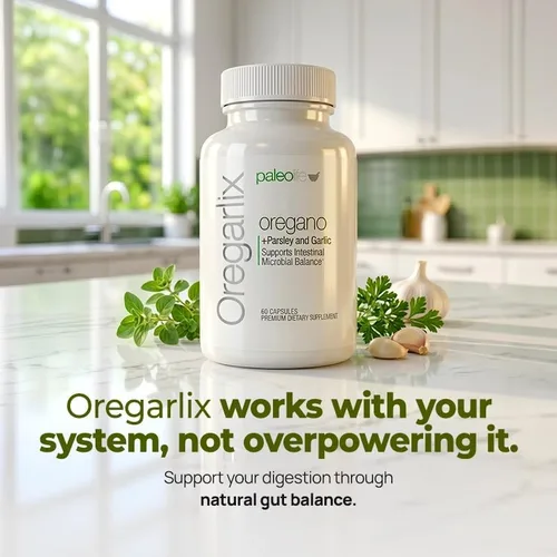 Vista 4 de Paleolife - Oregarlix - Suplemento premium para la salud intestinal. Equilibrio microbiano con prebióticos de primera calidad - Ayuda a mantener