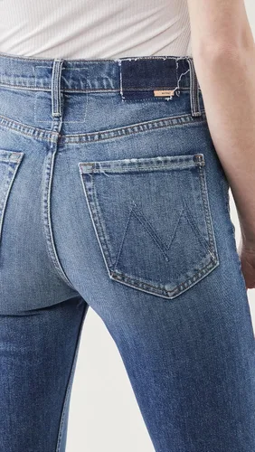 Vista 6 de MOTHER Jeans de cintura alta para mujer Negro