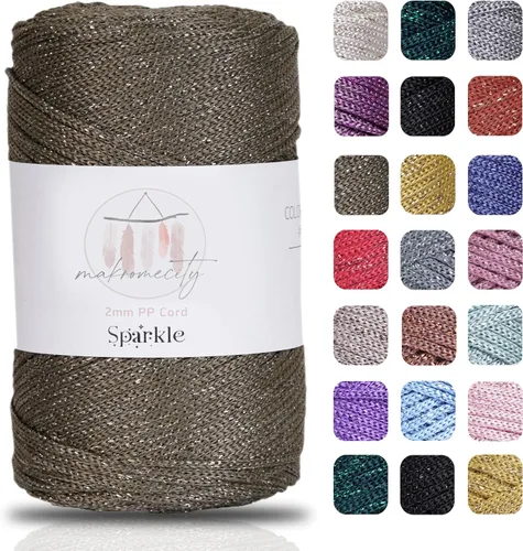 Vista 41 de Makromecity, Cordón de macramé de poliéster de 2 mm x 250 yardas (750 pies) Cordón de macramé de 2 mm de polipropileno para arte y manualidades