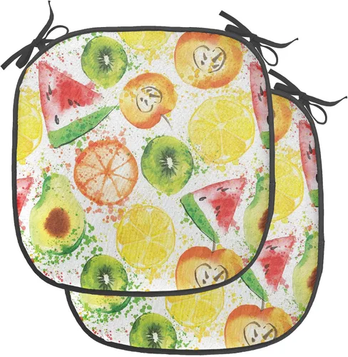 Vista 26 de Ambesonne Flamingo - Cojín de asiento para silla, diseño de fantasía exótica con elementos de vida silvestre hawaiana en colores pastel, acolchado