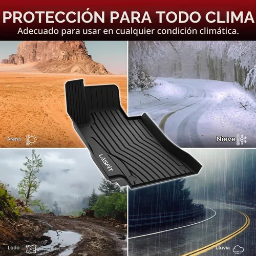 Vista 7 de LASFIT Tapetes de elastómero termoplástico para 1a y 2a fila de asientos de auto, para todo tipo de clima