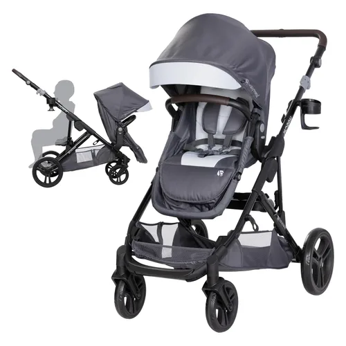 Vista 22 de Baby Trend Morph Cochecito Modular de Individual a Doble, Dash Black