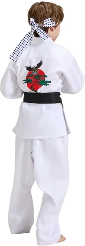 Vista 4 de Mahoon Karate Gi Costume for Kids with Belt & Headband