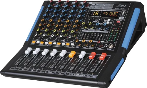 Vista 5 de Audio2000'S AMX7303- Mezclador de audio profesional de cuatro canales con procesador USB y DSP