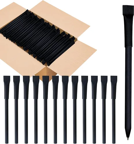 Vista 7 de Lápiz de escritura de barril de papel kraft Eco-Friendly Lápices de cartón Tinta negra