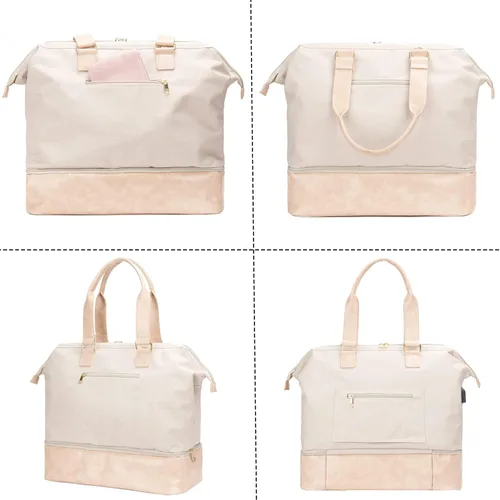 Vista 7 de MINKARS Bolsa Weekender, Beige