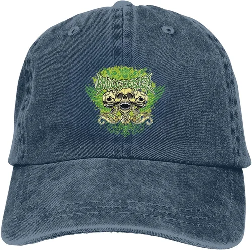 Vista 9 de Cowboy Hat Trendy Hats for Man and Women Djustable Four Season Outdoor Baseball Cap of Hell Skull with Angel Navy Blue