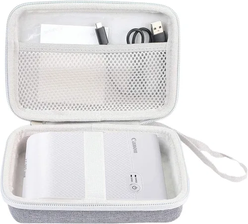 Vista 3 de Khanka - Funda rígida de viaje compatible con Canon SELPHY QX10 Compact Square Photo Printer (color blanco)