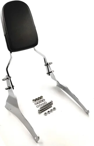 Vista 6 de MT135-F-CD Barra Sissy con Respaldo de Llama de Fuego Cromado Compatible con Suzuki Boulevard M50 VZ800 C50 VL800 C50T VL800T C50C VL800C 2005-2012