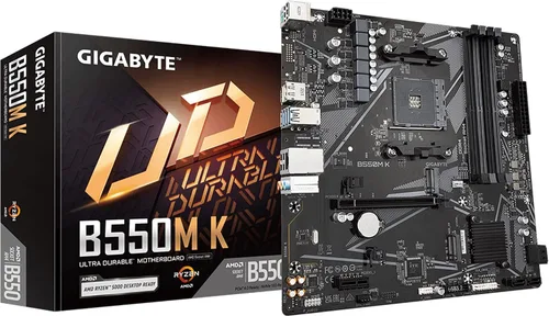 Vista 7 de GIGABYTE Placa base B550M DS3H AC R2 AMD AM4, Micro-ATX, DDR4, Dual M.2, SATA 6Gb/s, WIFI5, Realtek GbE LAN, PCIe 4.0