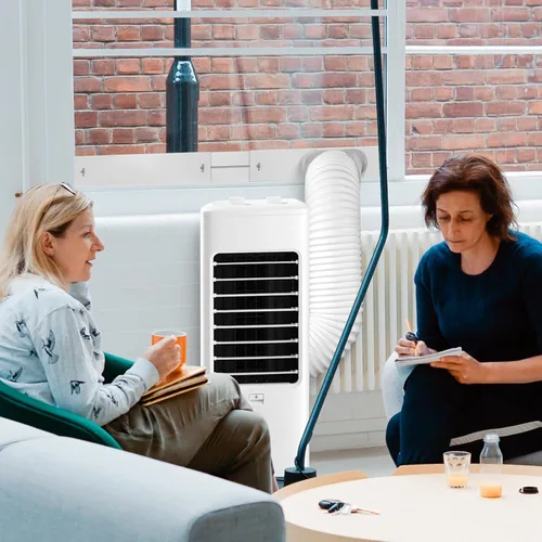 Vista 2 de Kit de ventana de aire acondicionado portátil, kit de ventilación de CA universal ajustable con manguera de escape de 5.9 pulgadas para ventanas