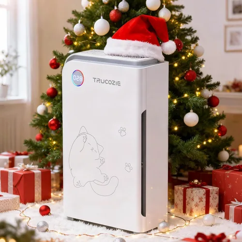 Vista 8 de Trucozie Purificador de aire grande para mascotas para el hogar de hasta 3000 pies cuadrados, absorbe el pelo flotante de gatos y perros, WiFi
