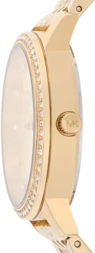 Vista 3 de Michael Kors Melissa - Reloj de acero inoxidable para mujer Dorado