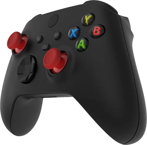 Vista 4 de eXtremeRate Carmine Red - Palillos de repuesto para Xbox Series XS, para Xbox One Standard Controller analógico, joystick personalizado para Xbox