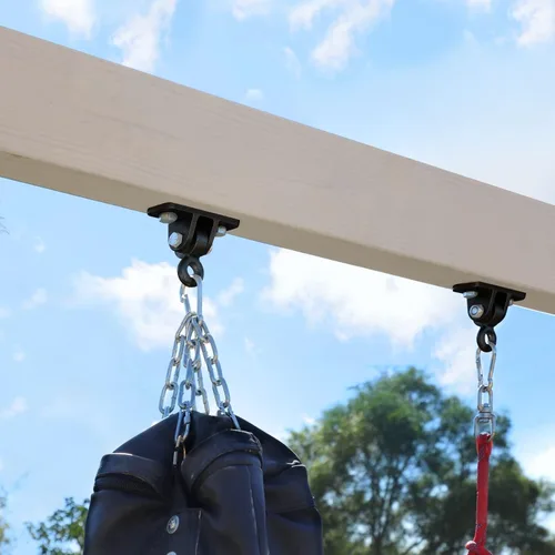 Vista 4 de BETOOLL Ganchos de columpio resistentes de capacidad de 2400 libras para juegos de madera, patio de recreo, porche, interiores y exteriores, ganchos