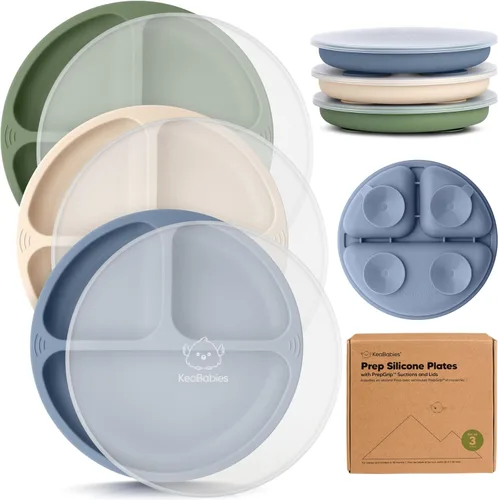 Vista 13 de KeaBabies - Placas de succión para bebé, niño, 3 unidades, silicona sin BPA Alps