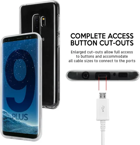 Vista 5 de GOOSPERY Clear Jelly - Funda para Samsung Galaxy S9 Plus (2018) Funda delgada de goma TPU (transparente)