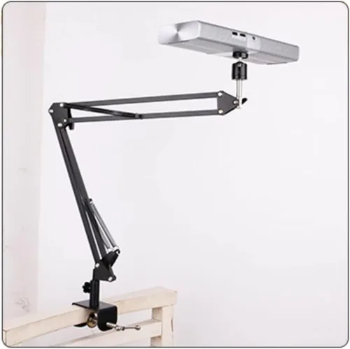 Vista 5 de HIHELO Proyector de trípode de proyección de doble sección en voladizo plegable universal de escritorio, proyección de techo general de 0.236 in 1