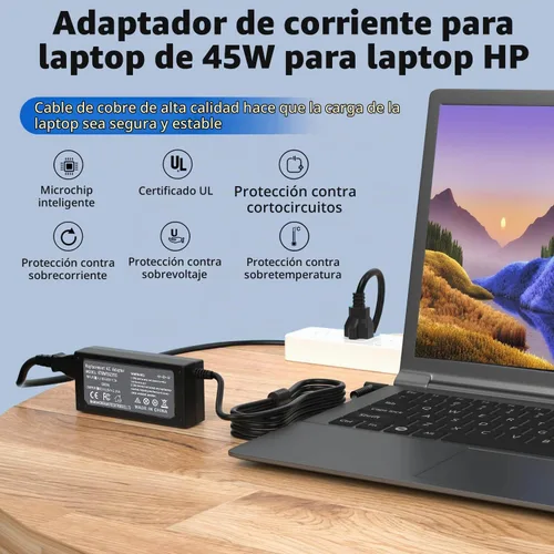 Vista 5 de 45W 19.5V 2.31A Reemplazo para cargador de portátil HP Punta azul, Pavilion