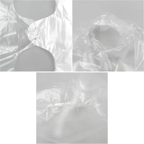 Vista 3 de Bolsas de plástico para camisetas, bolsas de compras de comestibles, Bolsas de transporte reutilizables transparentes, 400 bolsas, Claro