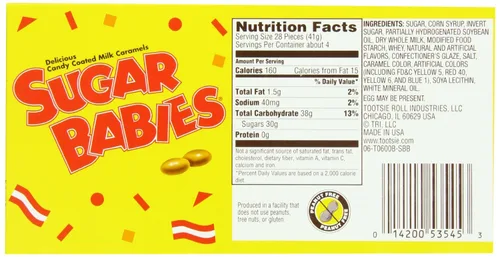 Vista 2 de Sugar Babies Deliciosos caramelos de leche recubiertos de caramelo, 6 onzas (paquete de 3)