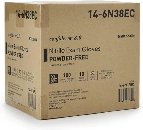 Vista 8 de McKesson Confiderm 3.0 Disposable Nitrile Exam Glove Standard Cuff Length