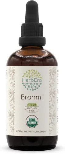 Vista 6 de HerbEra Brahmi B60 - Tintura de extracto de hierbas sin alcohol, gotas líquidas concentradas Brahmi natural (Bacopa Monnieri) hierba seca