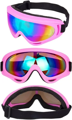 Vista 4 de LJDJ Ski Goggles, Pack of 4 Snow Snowboard Goggles, Motorcycle Goggles UV Protection Anti-fog for Men Women Kids